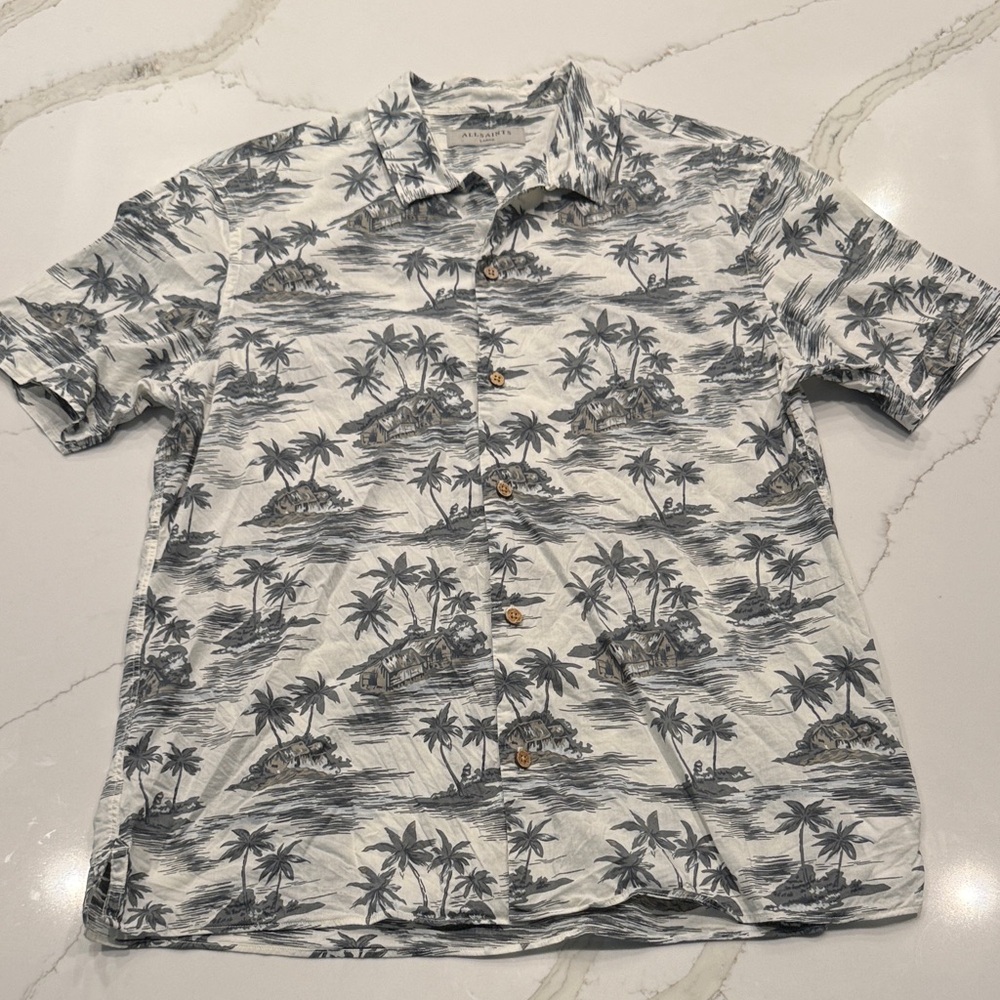 All Saints Marooned Short Sleeve Shirt - Size Large